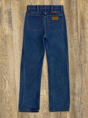 Vintage 90s Wrangler High Waist Western Cowgirl Denim Blue Jeans Size 7 - 30"